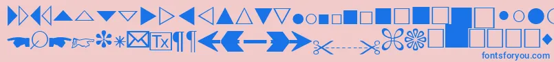 AbacusthreesskRegular Font – Blue Fonts on Pink Background