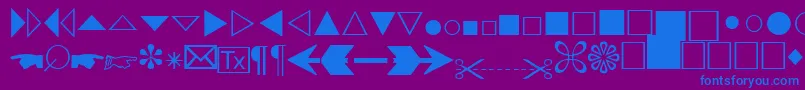 AbacusthreesskRegular Font – Blue Fonts on Purple Background