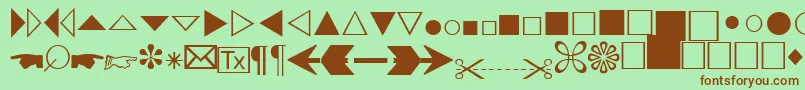 AbacusthreesskRegular Font – Brown Fonts on Green Background