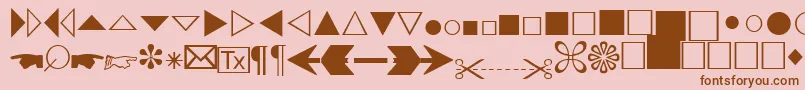 AbacusthreesskRegular Font – Brown Fonts on Pink Background