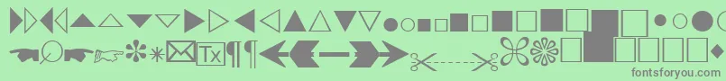 AbacusthreesskRegular Font – Gray Fonts on Green Background