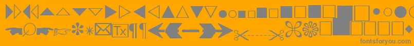 AbacusthreesskRegular Font – Gray Fonts on Orange Background