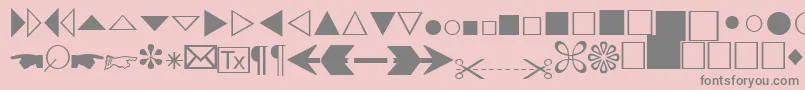 フォントAbacusthreesskRegular – ピンクの背景に灰色の文字