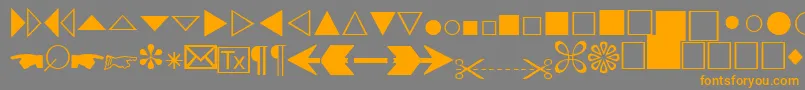 AbacusthreesskRegular-Schriftart – Orangefarbene Schriften auf grauem Hintergrund