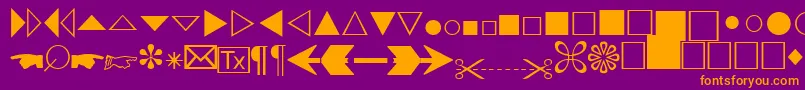 AbacusthreesskRegular Font – Orange Fonts on Purple Background