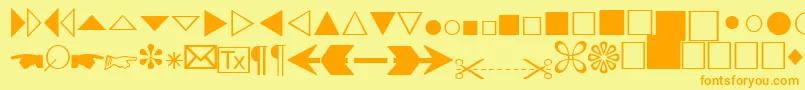 AbacusthreesskRegular Font – Orange Fonts on Yellow Background