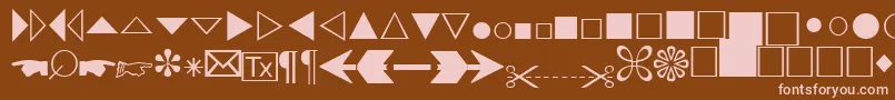 AbacusthreesskRegular-fontti – vaaleanpunaiset fontit ruskealla taustalla