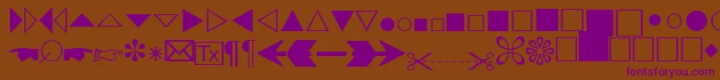 AbacusthreesskRegular Font – Purple Fonts on Brown Background