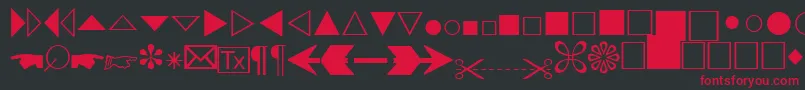 AbacusthreesskRegular Font – Red Fonts on Black Background