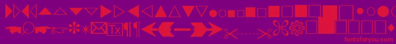 AbacusthreesskRegular Font – Red Fonts on Purple Background