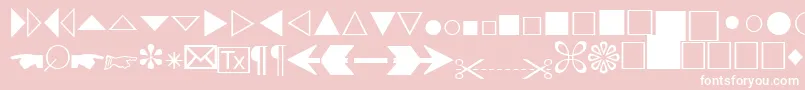 Fonte AbacusthreesskRegular – fontes brancas em um fundo rosa