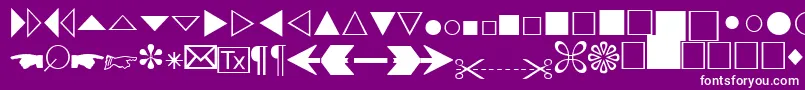 AbacusthreesskRegular-Schriftart – Weiße Schriften auf violettem Hintergrund