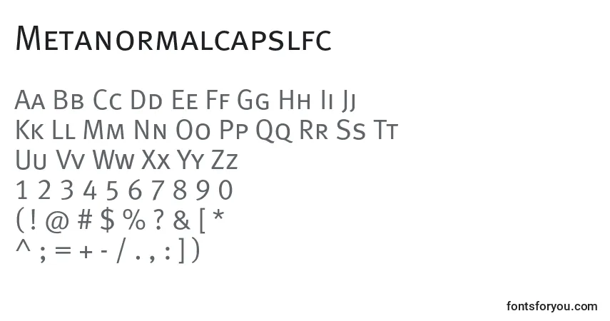 Fuente Metanormalcapslfc - alfabeto, números, caracteres especiales