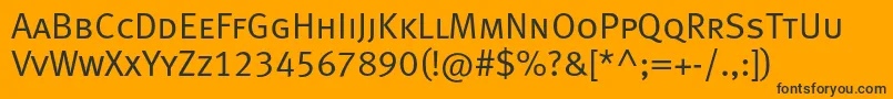 Metanormalcapslfc Font – Black Fonts on Orange Background