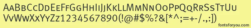 Metanormalcapslfc Font – Black Fonts on Yellow Background