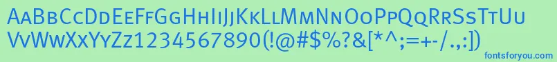 Metanormalcapslfc Font – Blue Fonts on Green Background