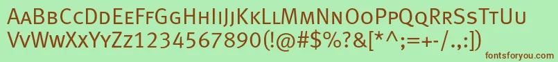 Metanormalcapslfc Font – Brown Fonts on Green Background