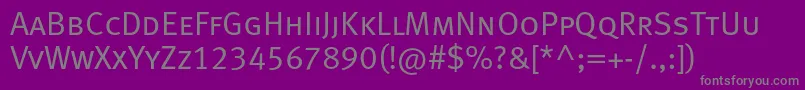 フォントMetanormalcapslfc – 紫の背景に灰色の文字