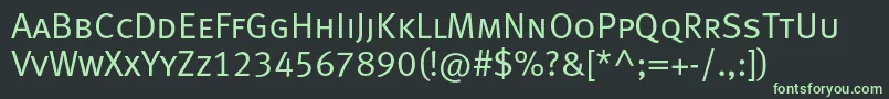 フォントMetanormalcapslfc – 黒い背景に緑の文字