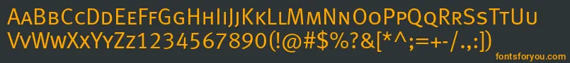 Metanormalcapslfc Font – Orange Fonts on Black Background