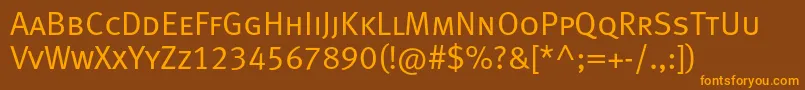 Metanormalcapslfc Font – Orange Fonts on Brown Background