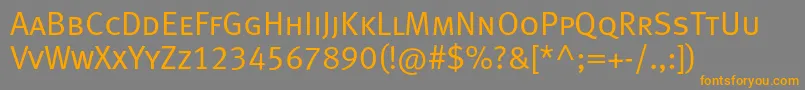 Metanormalcapslfc Font – Orange Fonts on Gray Background