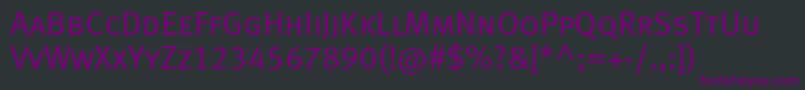 フォントMetanormalcapslfc – 黒い背景に紫のフォント