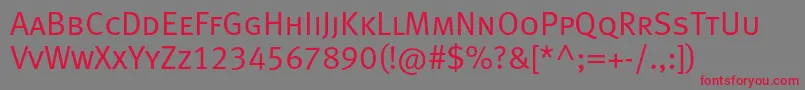 Metanormalcapslfc Font – Red Fonts on Gray Background