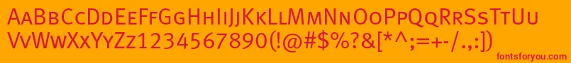 Metanormalcapslfc Font – Red Fonts on Orange Background