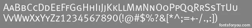 フォントMetanormalcapslfc – 灰色の背景に白い文字