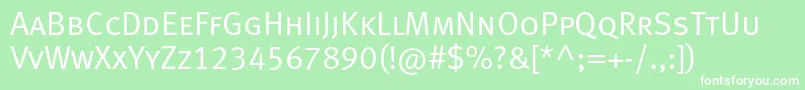 フォントMetanormalcapslfc – 緑の背景に白い文字