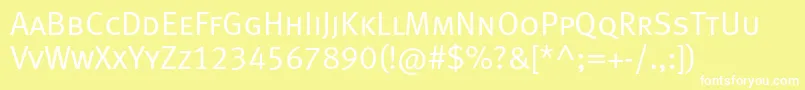 Metanormalcapslfc Font – White Fonts on Yellow Background