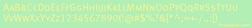Metanormalcapslfc Font – Yellow Fonts on Green Background
