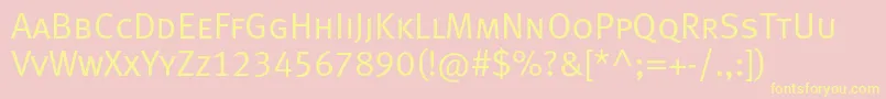 Metanormalcapslfc Font – Yellow Fonts on Pink Background