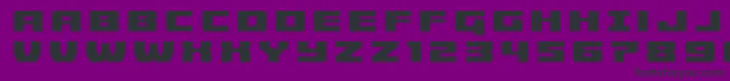 Cruiserfortresstitle-Schriftart – Schwarze Schriften auf violettem Hintergrund