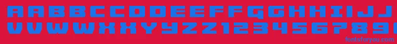 Cruiserfortresstitle Font – Blue Fonts on Red Background