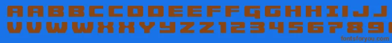 Cruiserfortresstitle Font – Brown Fonts on Blue Background