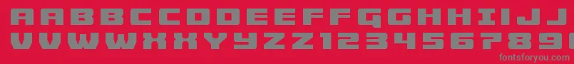 Шрифт Cruiserfortresstitle – серые шрифты на красном фоне