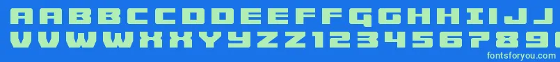 Cruiserfortresstitle Font – Green Fonts on Blue Background