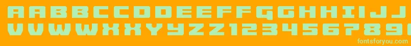 Cruiserfortresstitle Font – Green Fonts on Orange Background