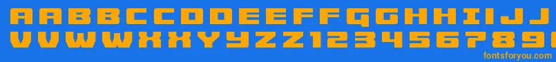 Cruiserfortresstitle Font – Orange Fonts on Blue Background