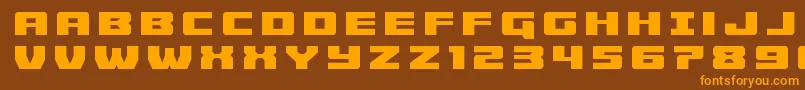 Cruiserfortresstitle Font – Orange Fonts on Brown Background