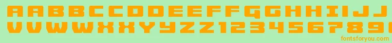 Cruiserfortresstitle Font – Orange Fonts on Green Background