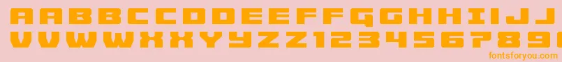 Cruiserfortresstitle Font – Orange Fonts on Pink Background