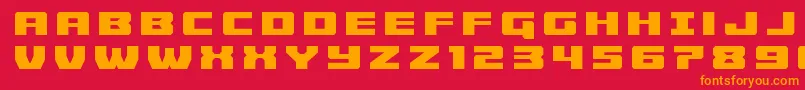 Cruiserfortresstitle Font – Orange Fonts on Red Background