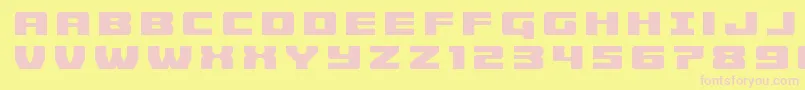 Cruiserfortresstitle Font – Pink Fonts on Yellow Background