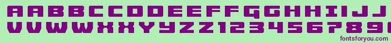 Cruiserfortresstitle Font – Purple Fonts on Green Background