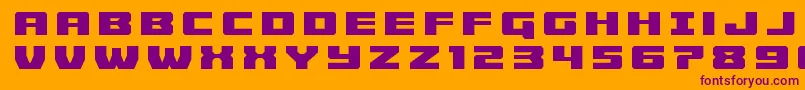 Cruiserfortresstitle Font – Purple Fonts on Orange Background