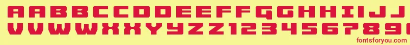 Cruiserfortresstitle Font – Red Fonts on Yellow Background