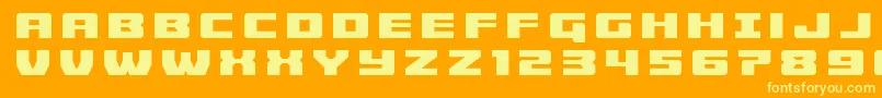 Cruiserfortresstitle Font – Yellow Fonts on Orange Background